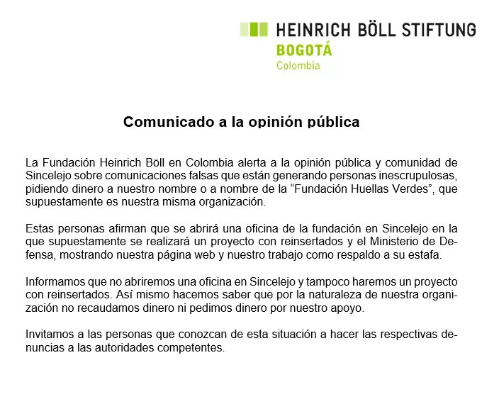 comunicado