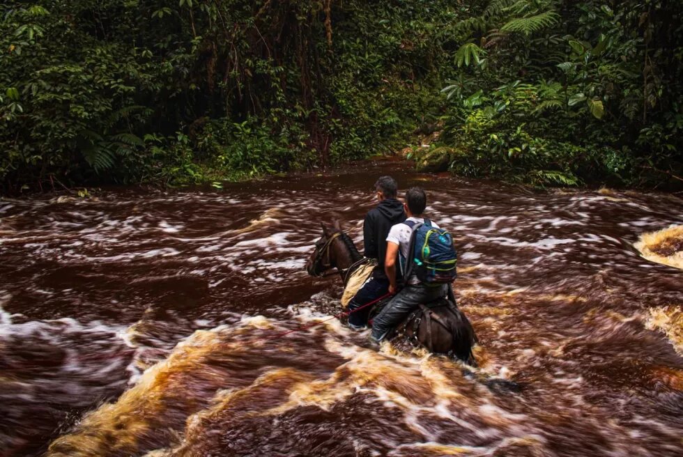 Los campesinos del Bosque Galilea deben transportarse en caballo para poder salir del bosque a los caseríos más