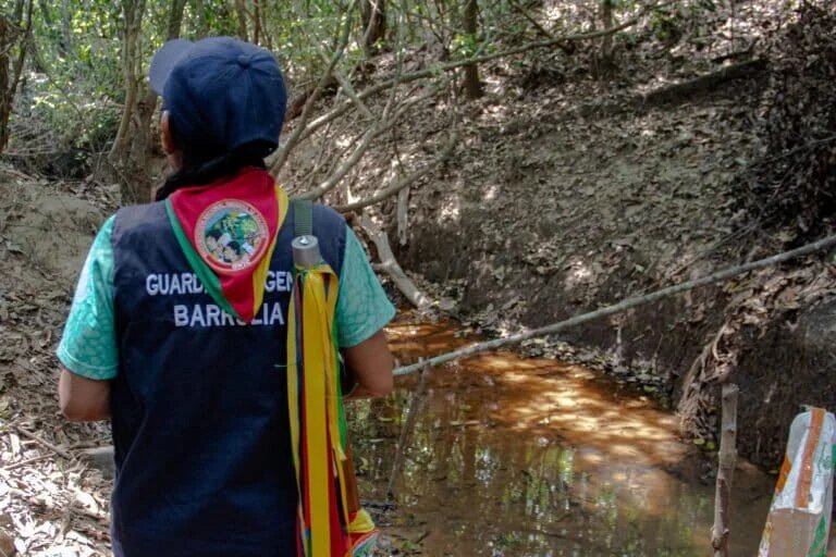 Los indígenas sikuani de Barrulia aseguran que una de sus fuentes de agua es contaminada por los químicos que los menonitas usan en sus proyectos agroindustriales