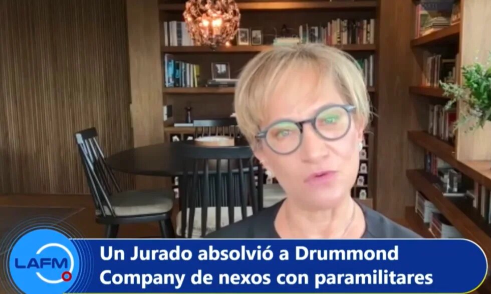 Pantallazo de la entrevista de la abogada de Drummond en La FM